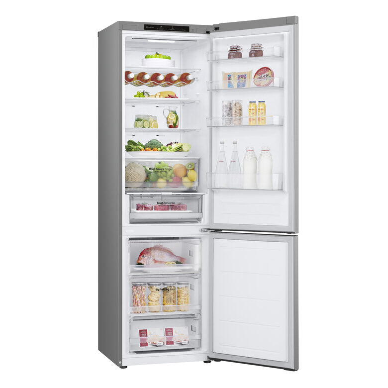 LG GBV3200CPY Frigorifero combinato, Classe C, 387L, Fresh Converter, Porte piatte,Argento