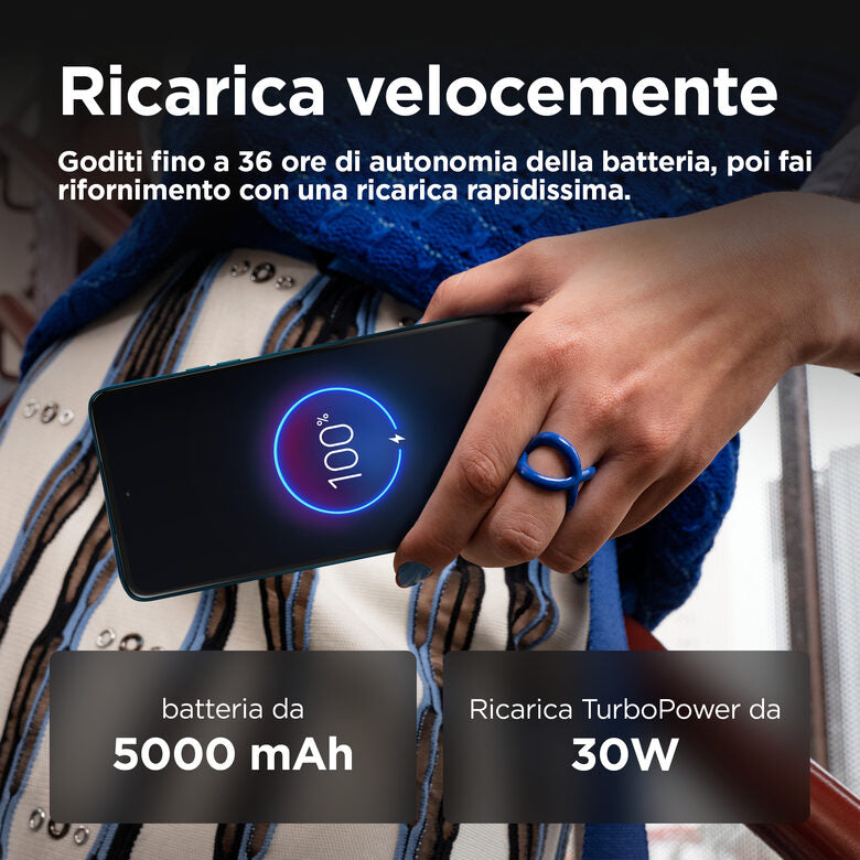 Motorola moto g75 5G 17,2 cm (6.78") Dual SIM ibrida Android 14 USB tipo-C 8 GB 256 GB 5000 mAh Blu