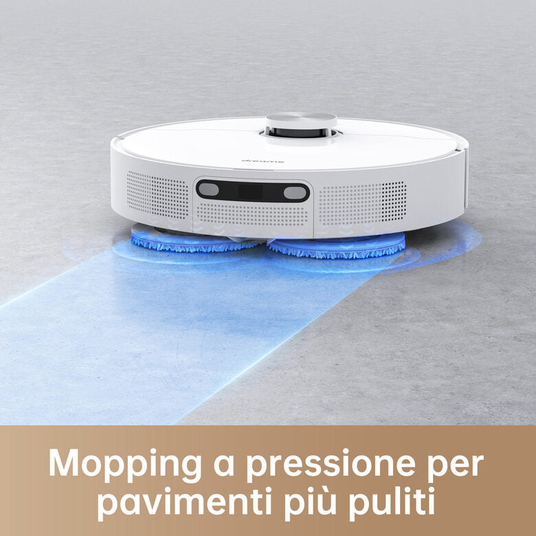 Dreame L10 Prime VM Combo Robot Aspirapolvere con 2 Spazzole laterali aggiuntive(3 in totale), Sollevamento del Mocio da 7 mm, Mocio Autopulente, Navigazione LDS, Aspirazione 4000Pa, Mappatu
