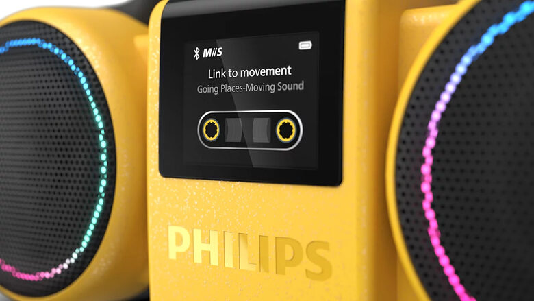 Philips The Roller Altoparlante portatile stereo Giallo 60 W