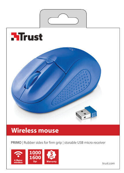 Trust 20786 mouse Ambidestro RF Wireless Ottico 1600 DPI