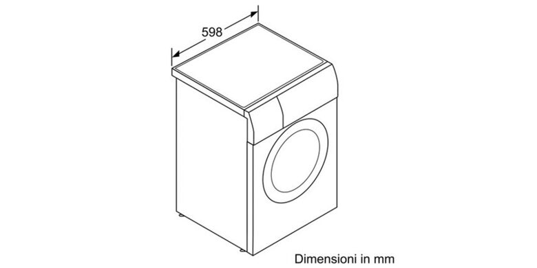 Bosch WVG30421IT lavasciuga Libera installazione Caricamento frontale Bianco