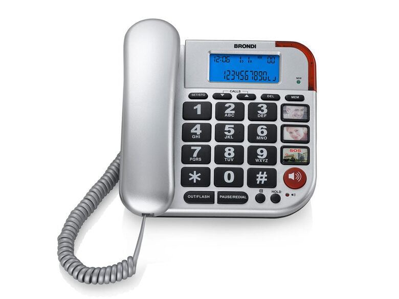 Brondi Bravo 50 Telefono analogico Identificatore di chiamata Argento