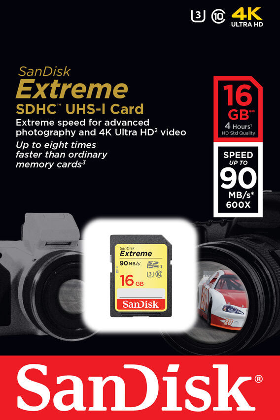 SanDisk Extreme 16 GB SDHC UHS-I Classe 10
