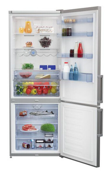 Beko RCNE520E41ZX frigorifero con congelatore Libera installazione 474 L Acciaio inossidabile