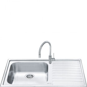 Smeg LEH150D lavello Lavello montato su piano Rettangolare Acciaio inossidabile