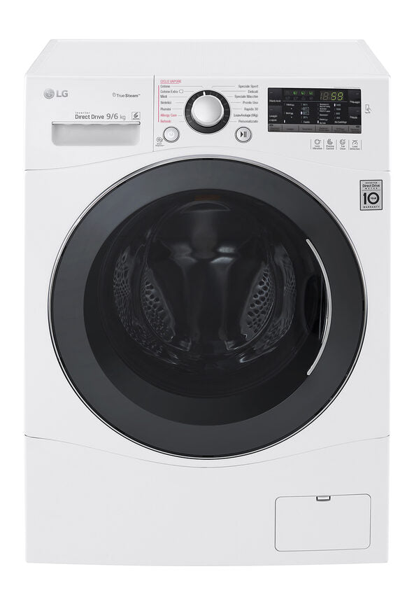 LG FH4A8FDH2N lavasciuga Libera installazione Caricamento frontale Nero, Bianco