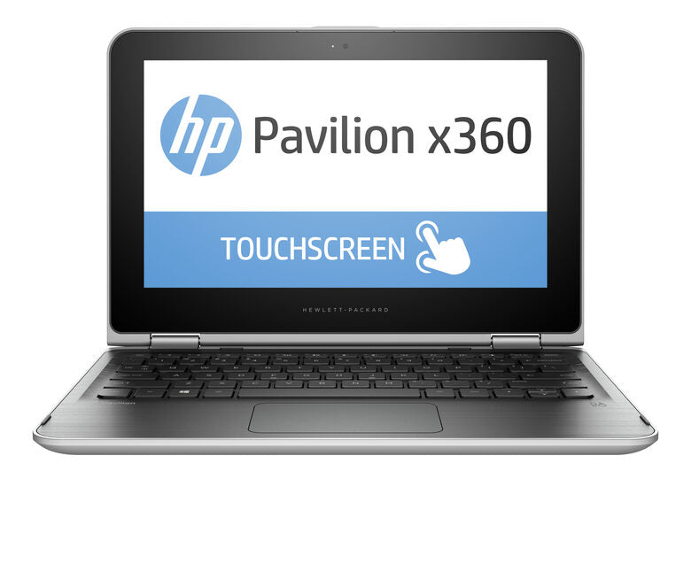 HP Pavilion x360 11-k100nl Computer portatile 29,5 cm (11.6") Touch screen Intel® Pentium® 4 GB DDR3L-SDRAM 500 GB HDD Wi-Fi 5 (802.11ac) Windows 10 Home Grigio, Argento