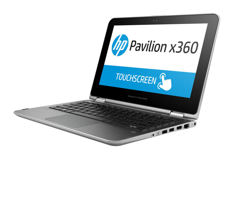 HP Pavilion x360 11-k100nl Computer portatile 29,5 cm (11.6") Touch screen Intel® Pentium® 4 GB DDR3L-SDRAM 500 GB HDD Wi-Fi 5 (802.11ac) Windows 10 Home Grigio, Argento