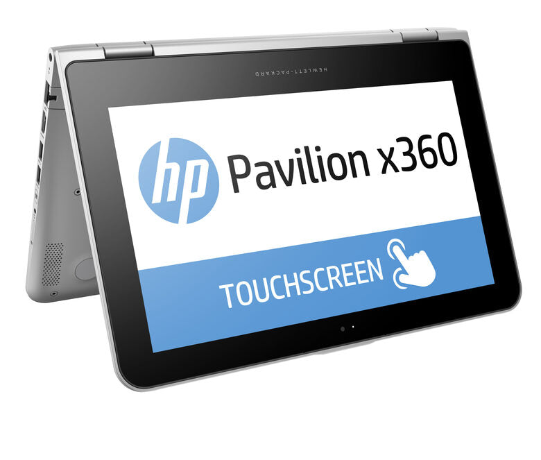 HP Pavilion x360 11-k100nl Computer portatile 29,5 cm (11.6") Touch screen Intel® Pentium® 4 GB DDR3L-SDRAM 500 GB HDD Wi-Fi 5 (802.11ac) Windows 10 Home Grigio, Argento