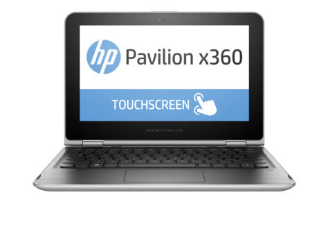 HP Pavilion x360 11-k100nl Computer portatile 29,5 cm (11.6") Touch screen Intel® Pentium® 4 GB DDR3L-SDRAM 500 GB HDD Wi-Fi 5 (802.11ac) Windows 10 Home Grigio, Argento