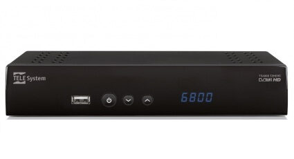 TELE System TS6800 T2HEVC Cavo, Terrestre Full HD Nero