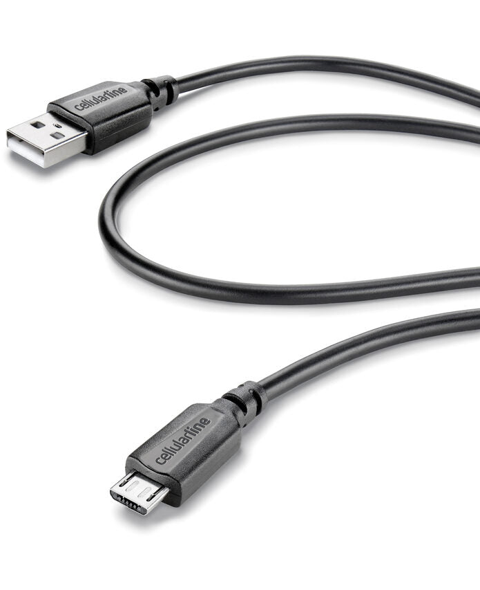 Cellularline USB Data Cable - Micro USB Cavo dati comodo e versatile Nero