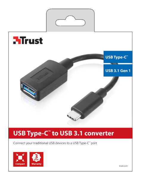 Trust 20967 cavo USB USB C USB A Nero