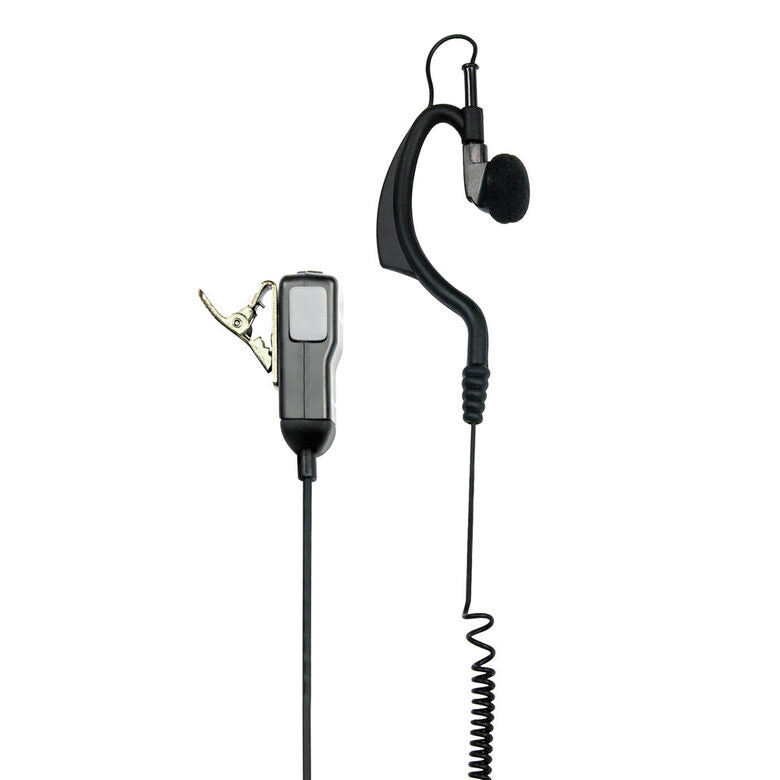Midland MA21-LK Auricolare Cablato A clip Nero, Grigio