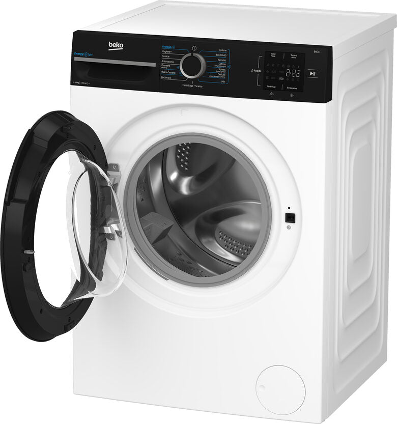 Beko BMWG10147EB B300 Lavatrice A Libera Installazione 10 Kg, 1400 Giri, Classe A, Nero Bianco