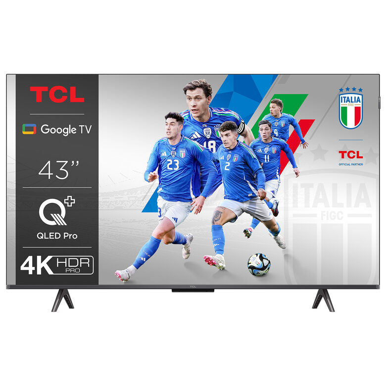 TCL 43C655 Televisione Smart TV 43 Pollici Qled 4K Serie C6 Dolby Vision Atmos Google TV