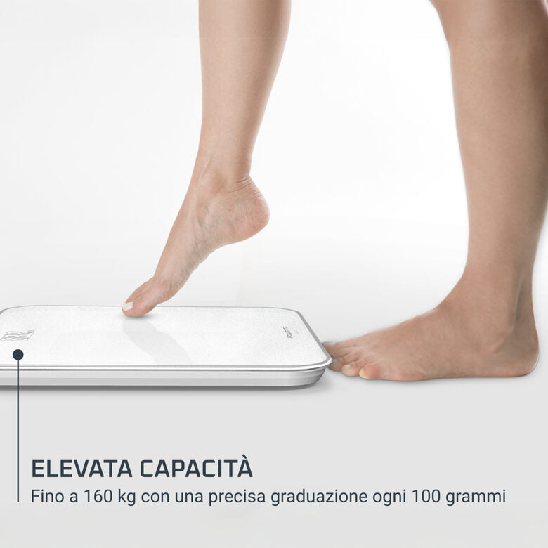 Rowenta Classic 2.0, Bilancia Da Bagno, Schermo Invisibile Facile da Leggere, Bianco, BS1901