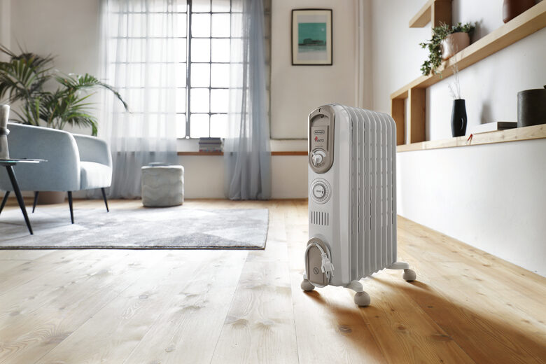 De’Longhi V550918T.WB Interno Bianco 1800 W Riscaldatore ambiente elettrico a olio