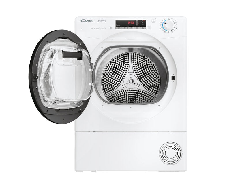 Candy CRO4 H7A2TBE-S Asciugatrice A Libera Installazione 7 Kg, Smart Pro, Wi-Fi + Bluetooth®, Classe E, Bianco