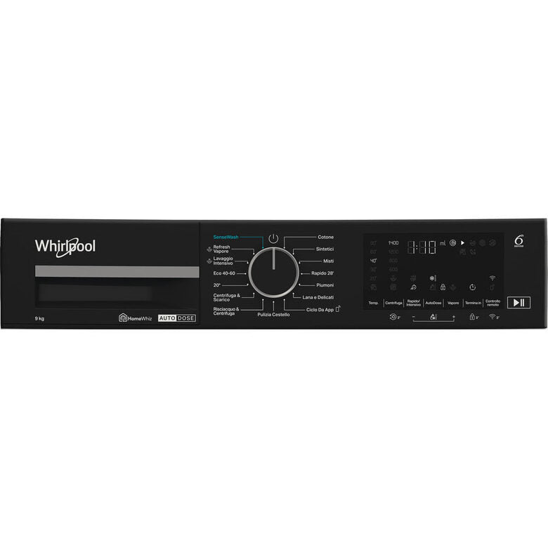Whirlpool Lavatrice smart connessa con WiFi - WPM 911W ADS IT - SenseWash
