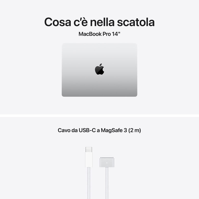 Apple MacBook Pro 14" Chip M5 10‑core CPU 10‑core GPU, 24GB, 1TB SSD Argento