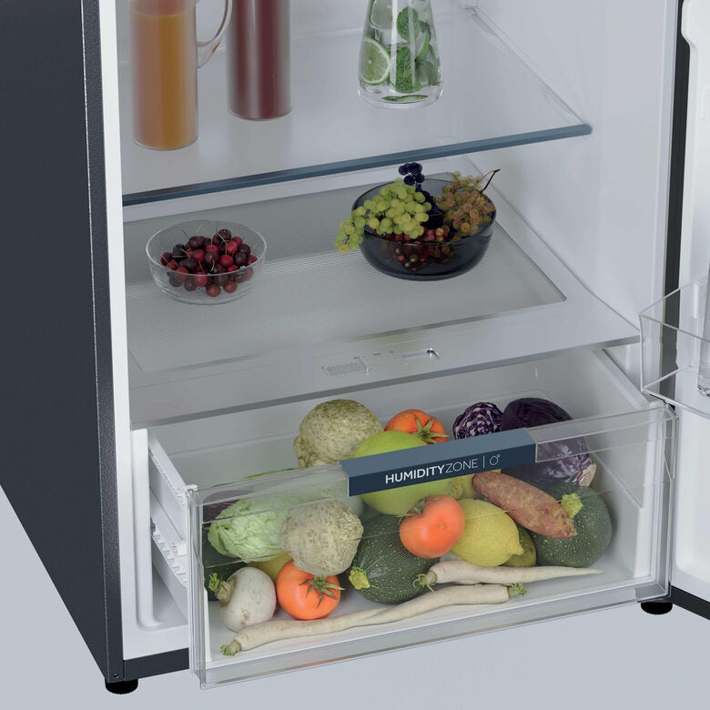 Haier HPR5718ENMX Frigorifero Combinato A Libera Installazione, Tecnologia Total No Frost, Sistema LED Daylight, Classe E, Acciaio Inox