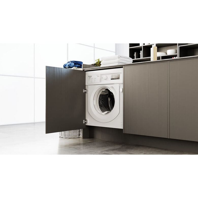 Hotpoint BI WDHG 861484 EU lavasciuga Da incasso Caricamento frontale Bianco D