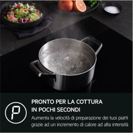 AEG TI84IB30IZ piano cottura Nero Da incasso 80 cm Piano cottura a induzione 4 Fornello(i)
