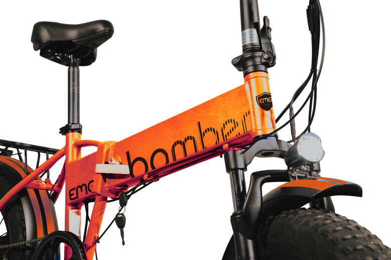 EMG Fat Bike Bomber 250W con telaio 17" foldable, ruota 20", Freni a disco a/p, Cambio Shimano e batteria 10Ah