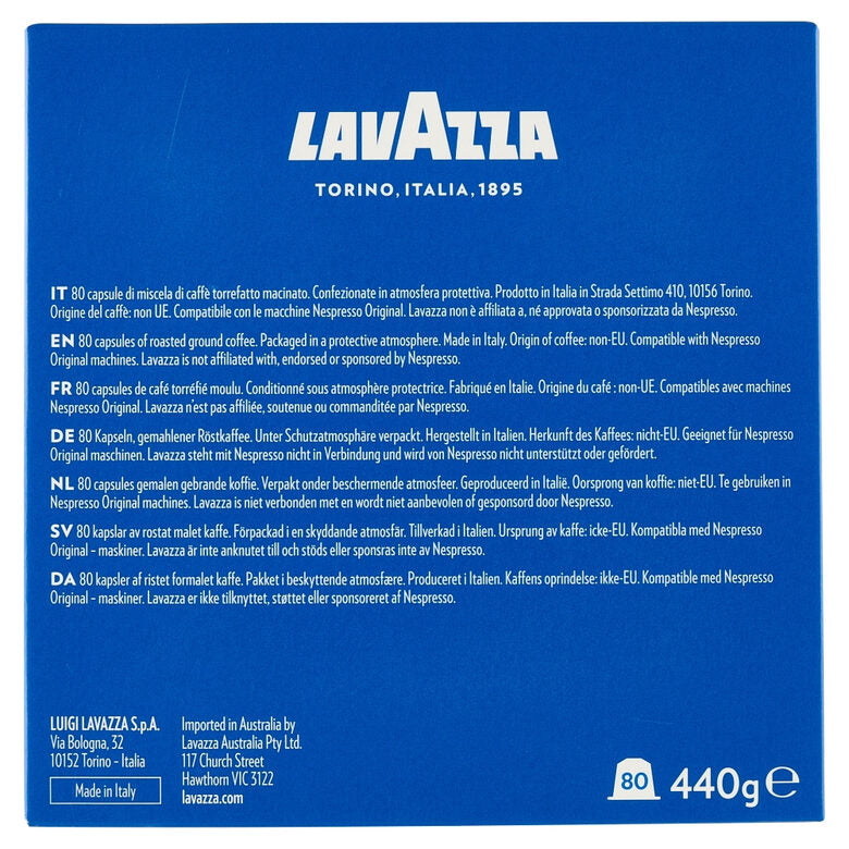 Lavazza Capsule Compatibili Nespresso Crema e Gusto Forte, 80 Capsule