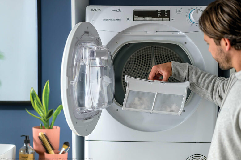 Candy CRO EH9N2TE-S Asciugatrice Libera Installazione 9 Kg, Pompa Di Calore, Smart Touch, Classe D, Bianco