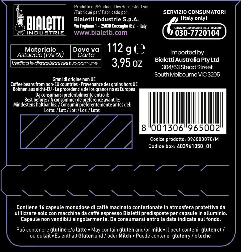 Bialetti Milano Capsule caffè Tostatura leggera 16 pz