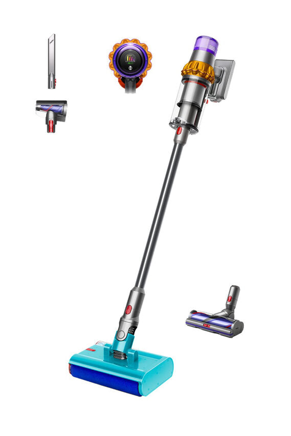 Dyson V15s Detect Submarine Aspirapolvere a bastone 2 in 1 Batteria Secco e bagnato Senza sacchetto 0,77 L Nichel, Giallo