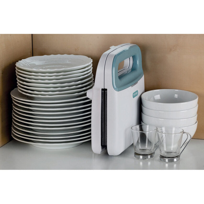 Ariete 1971 Sandwich Maker Breakfast, Piastra elettrica per toast, sandwich e panini, 750W, Piastre fisse grill, Rivestimento antiaderente, Posizione e riponimento verticale, White 1971/01