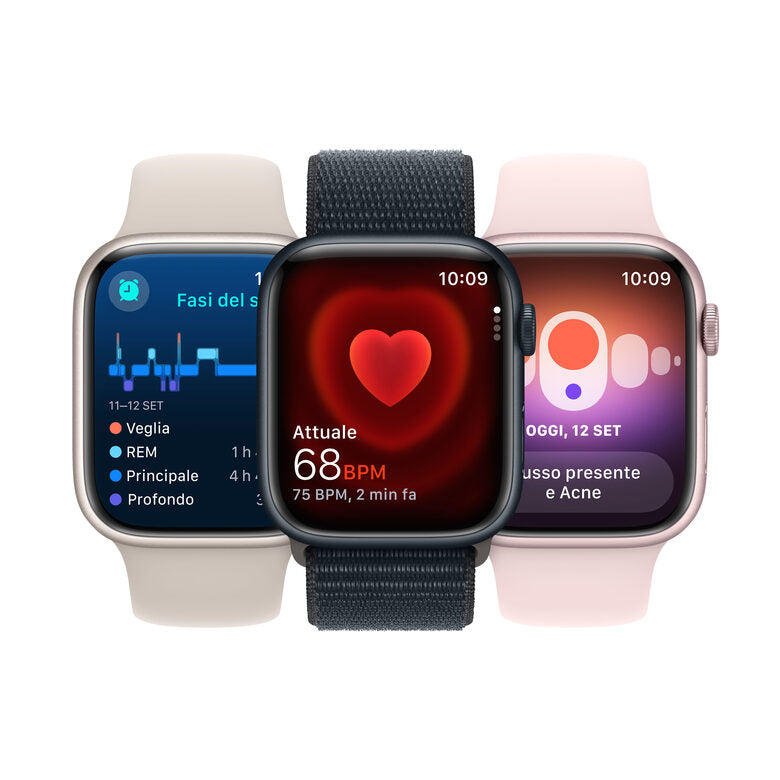 Apple Watch Series 9 GPS Cassa 41mm in Alluminio Rosa con Cinturino Sport Loop Rosa Confetto