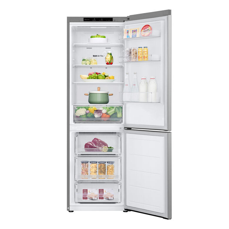 LG GBV21L0EPY Frigorifero combinato, Classe E, 344L, Door Cooling, Smart Diagnosis, Total No Frost | Prime Silver