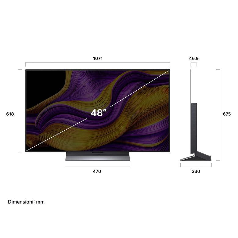 LG OLED evo AI OLED48G56LS TV Serie G5S 48'' 4K, α11 Gen2, Brightness Booster Max, 40W, 4 HDMI 165Hz, Smart TV 2025