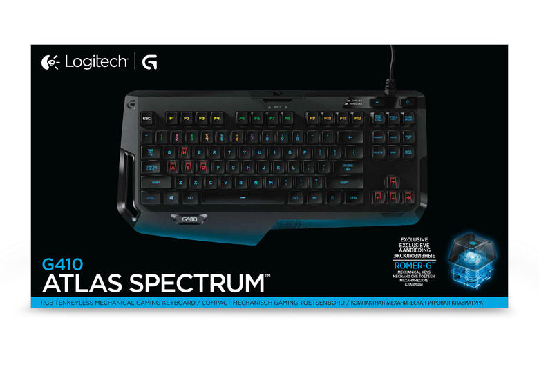 Logitech G G410 Atlas Spectrum tastiera USB QWERTY US International Nero