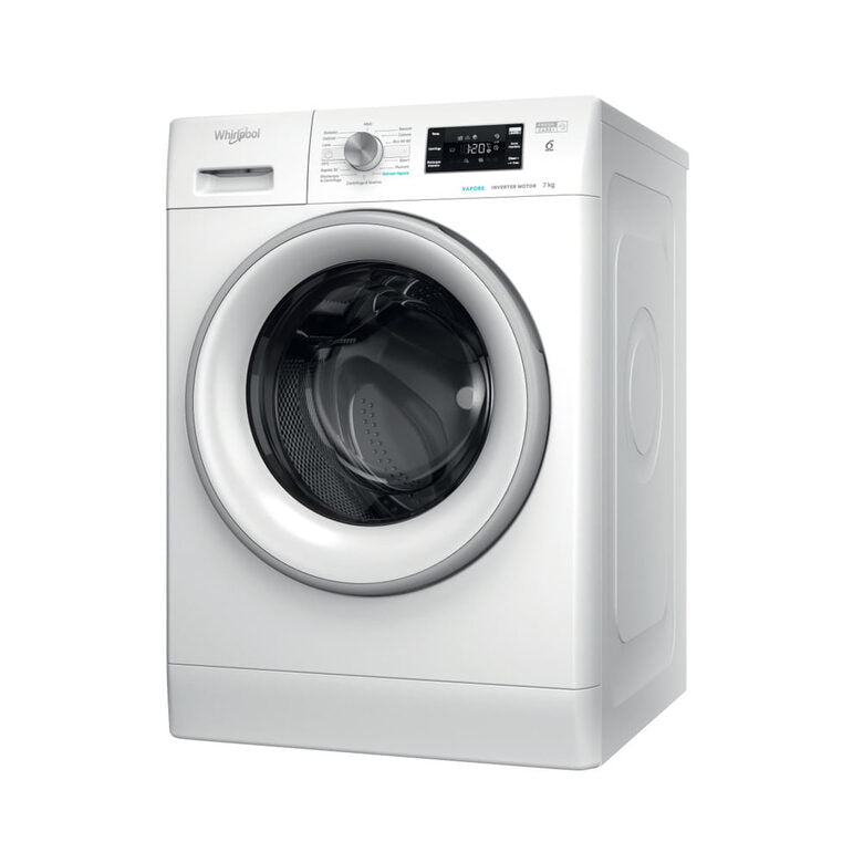 Whirlpool FFB 7469 SV IT Lavatrice A Libera Installazione 7 Kg, 1400 Giri, Motore Inverter, Refresh Vapore, Freshcare+, Tecnologia 6° Senso, Classe A, Bianco