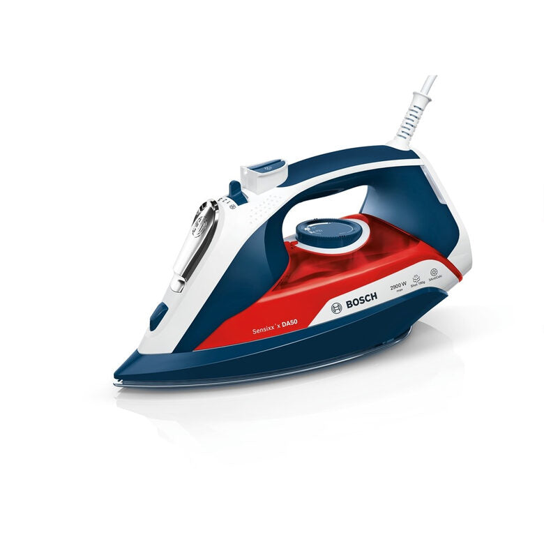 Bosch TDA5029010 ferro da stiro Ferro a vapore CeramicGlide 2900 W Blu, Rosso, Bianco