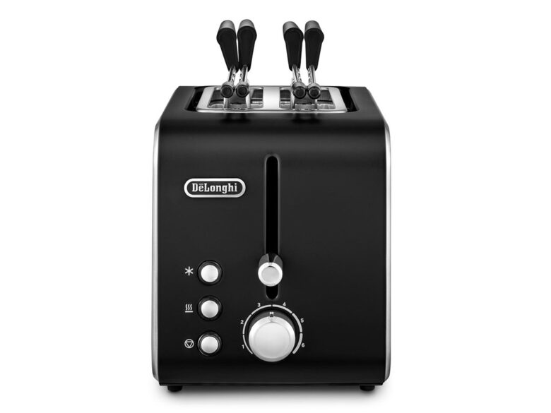 De’Longhi CTX 2203.BK tostapane 2 fetta/e 550 W Nero, Argento