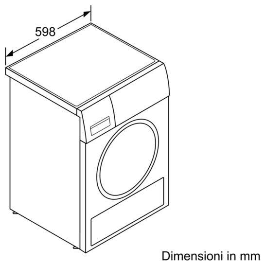 Siemens WT47W568IT asciugatrice Libera installazione Caricamento frontale 8 kg A++ Bianco