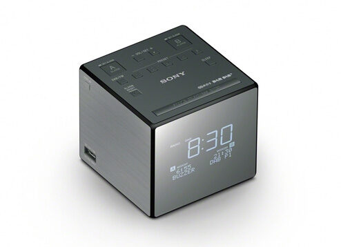 Sony XDRC1DBP radio Orologio Nero, Argento