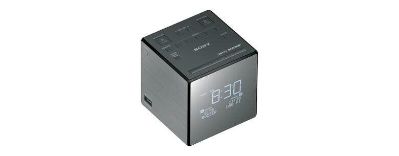 Sony XDRC1DBP radio Orologio Nero, Argento