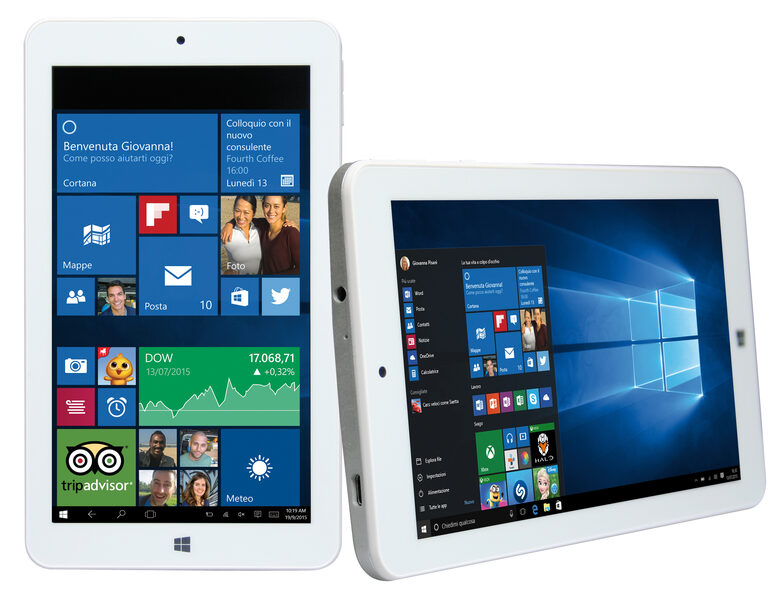 Mediacom WinPad W700 16 GB 17,8 cm (7") Intel Atom® 1 GB Windows 10 Home Argento, Bianco