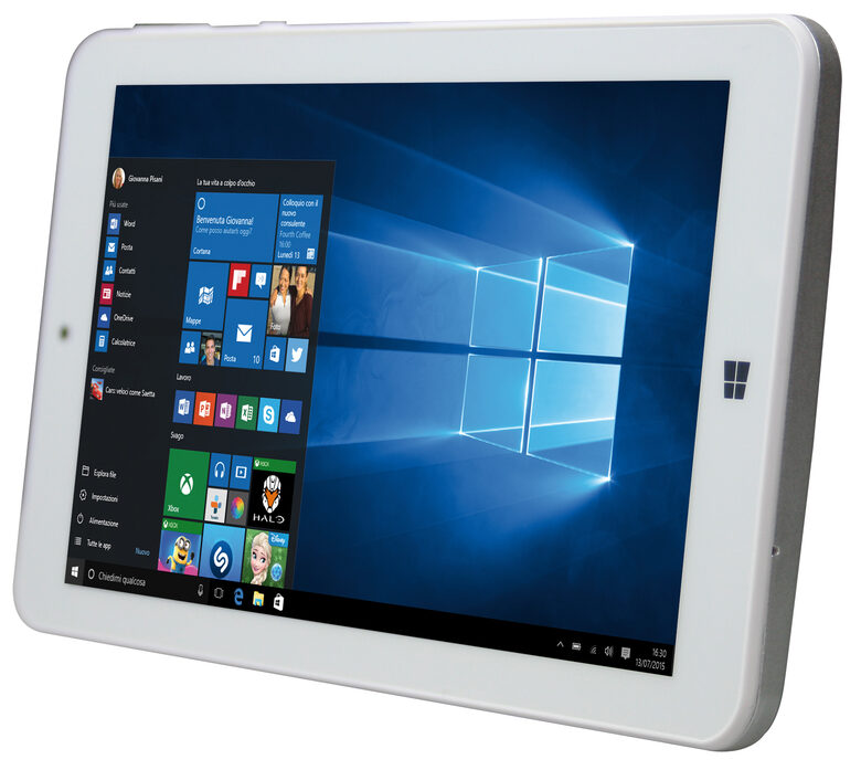 Mediacom WinPad W700 16 GB 17,8 cm (7") Intel Atom® 1 GB Windows 10 Home Argento, Bianco