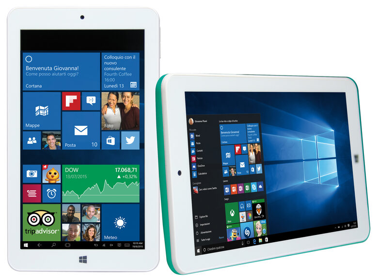 Mediacom WinPad W700 16 GB 17,8 cm (7") Intel Atom® 1 GB Windows 10 Home Verde, Bianco