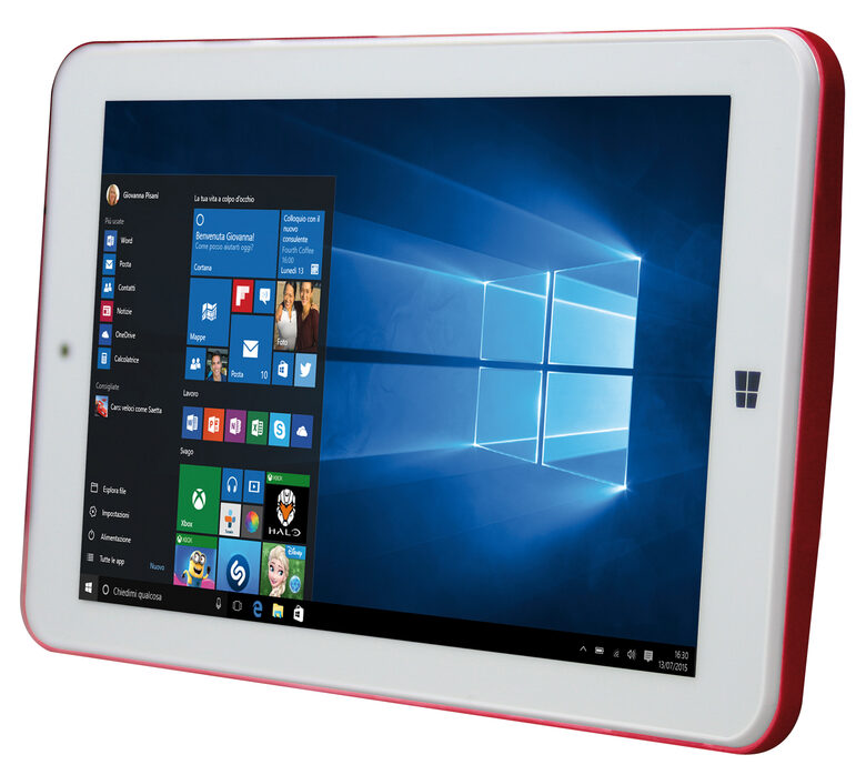 Mediacom WinPad W700 16 GB 17,8 cm (7") Intel Atom® 1 GB Windows 10 Home Rosso, Bianco