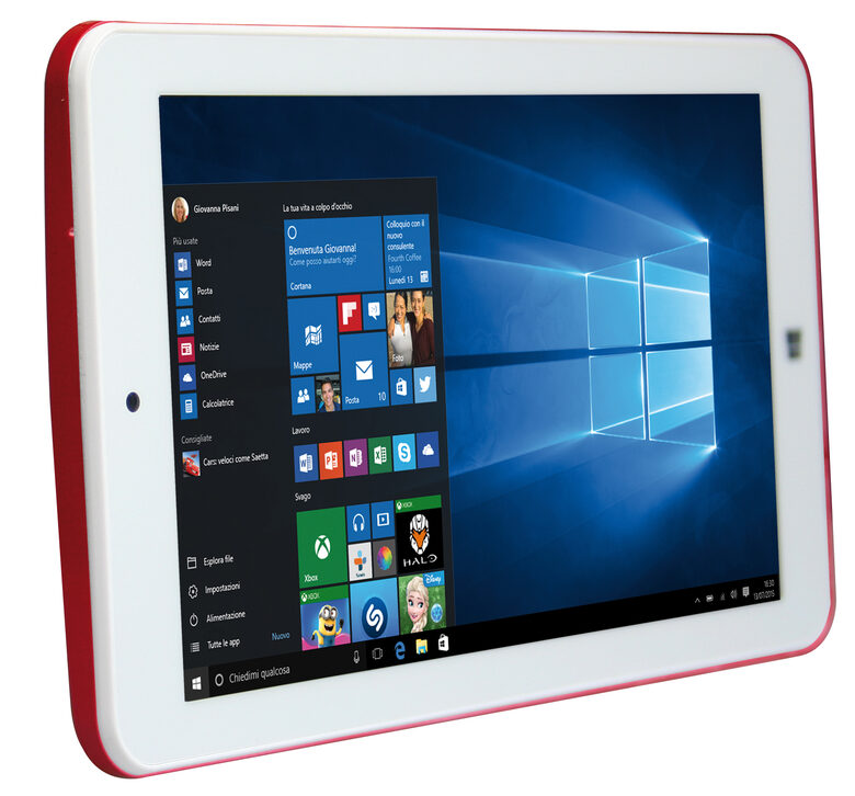 Mediacom WinPad W700 16 GB 17,8 cm (7") Intel Atom® 1 GB Windows 10 Home Rosso, Bianco